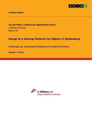 cover image of Design of a Sharing Platform for Objects in Gothenburg